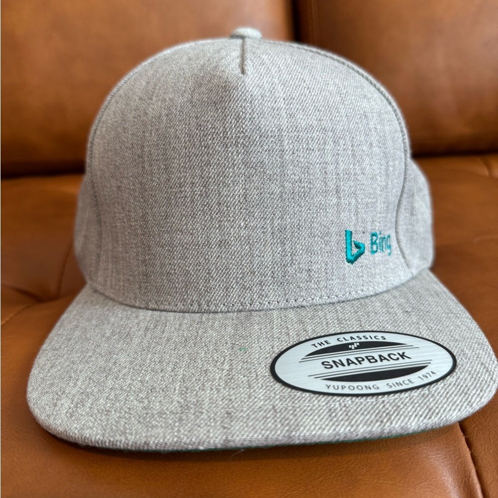 Bing Branded Gray Snapback Hat